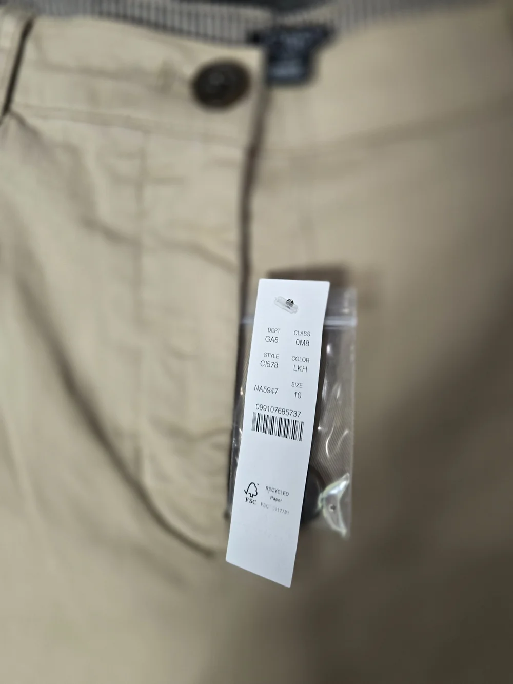J. Crew Women's Khaki Casual Chino Shorts Size 10